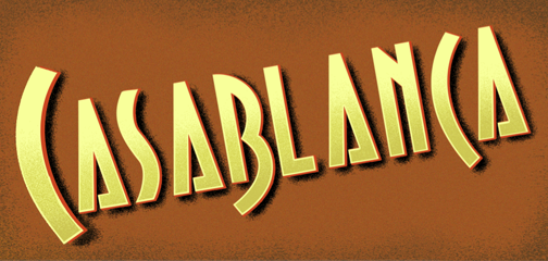 Casablanca finished lettering