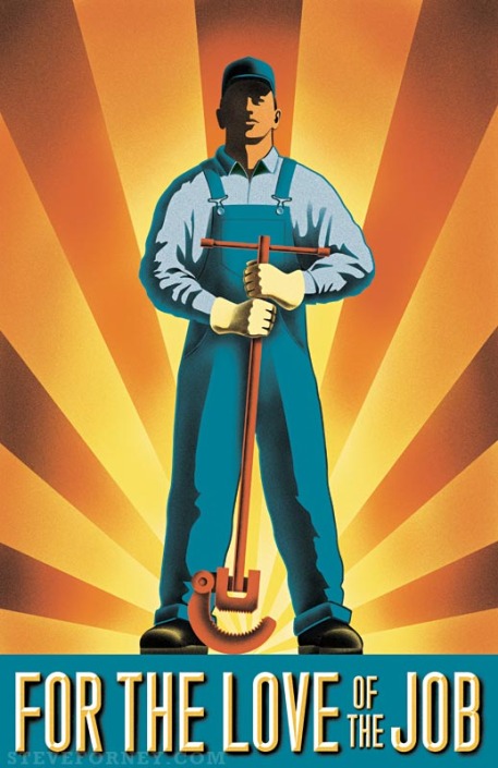 heroic worker illustrated