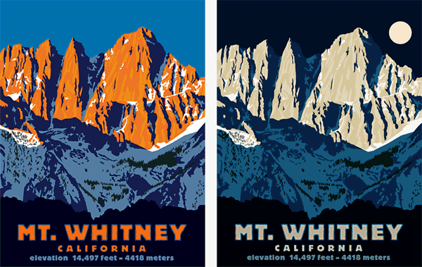Mt. Whitney night and day