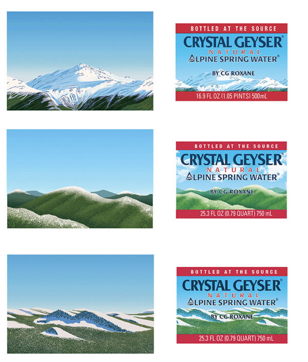 Crystal Geyser Spring Water Labels